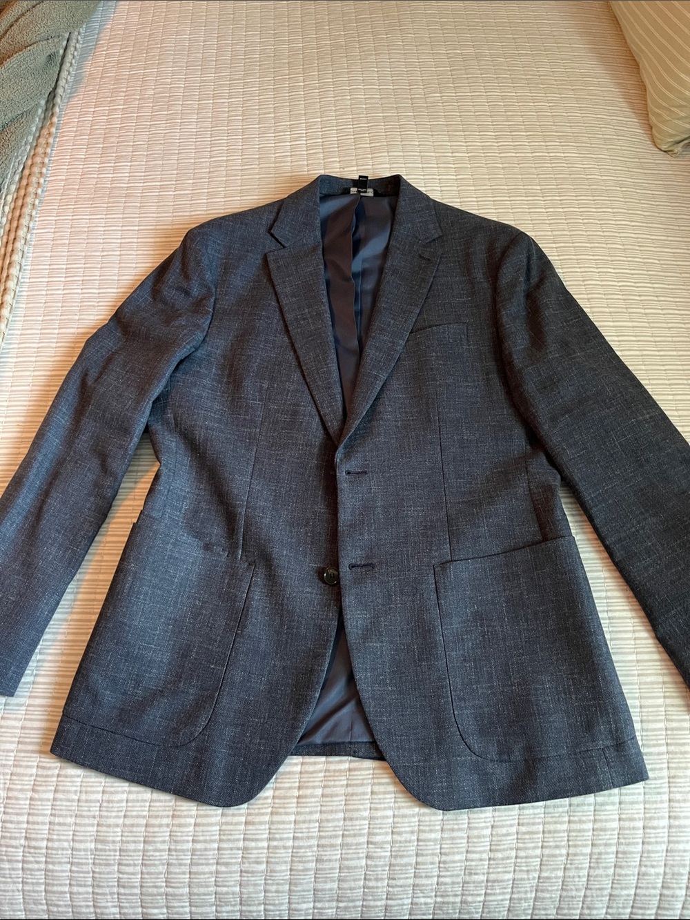 Men's Dark Blue Blazer - Versatile Tailored Jacket / Slim Fit